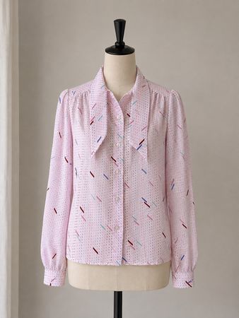 Damenbluse / Bluse Damen rosa/mehrfarbig