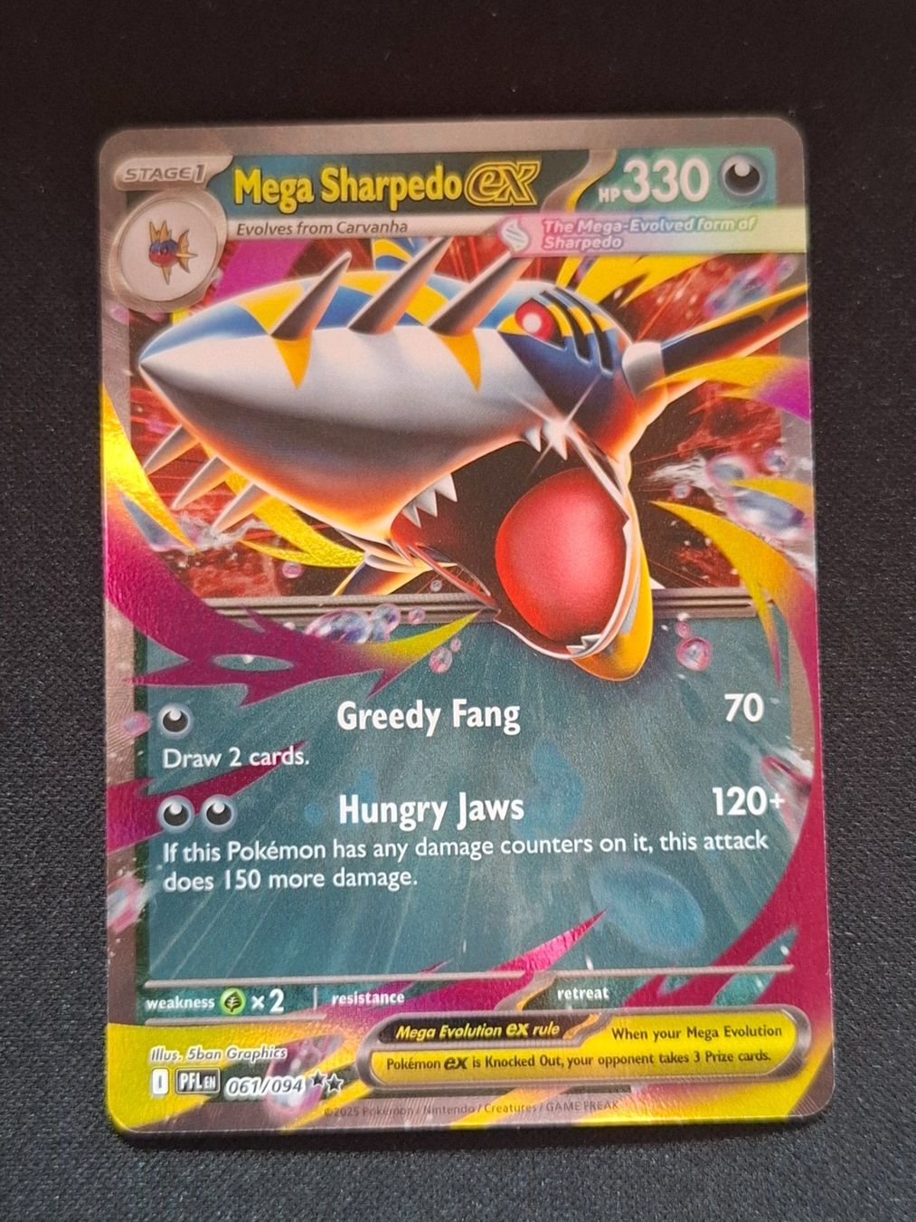 Pokémon Sammelbilder & Trading cards: Mega Sharpedo EX 061/094 PFL – Neu (gemäss Beschreibung) aus Gammen von Karbax