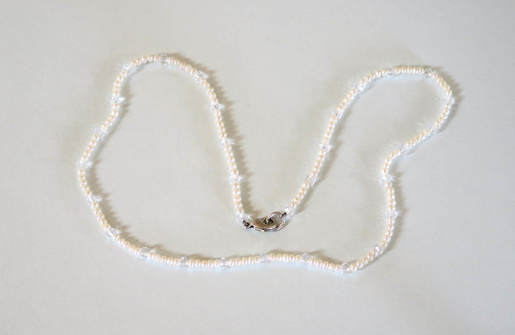 Catenine: Zucht Perlenkette mit Glasperlen facettiert – Usato da Brittnau venduto da marlenestone 2