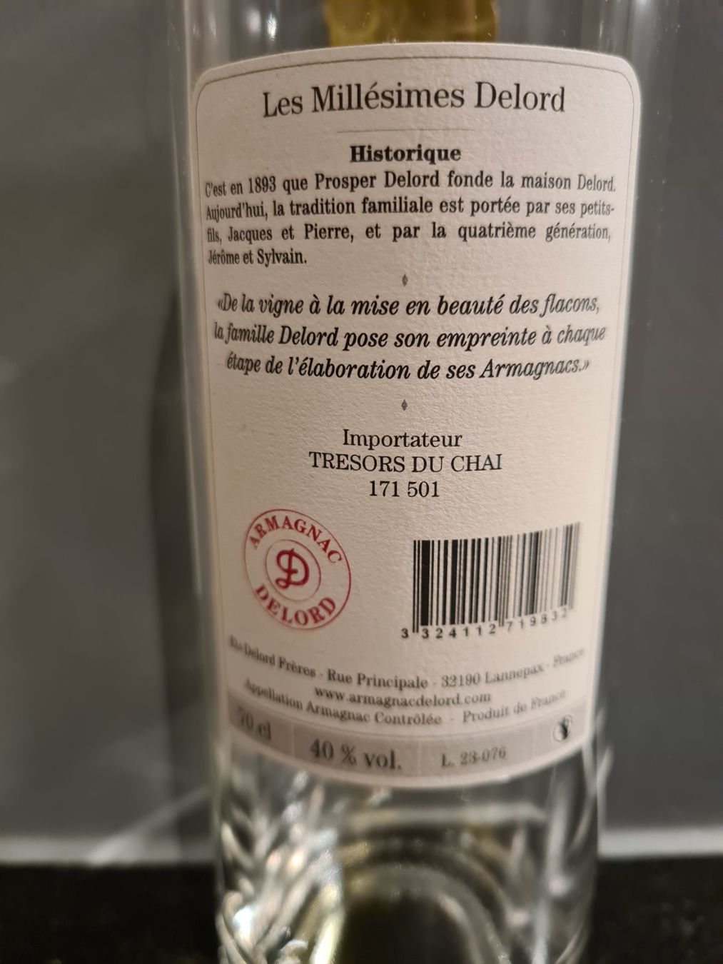 Flaschen: Bouteille Armagnac Delord millésime 1983 – Gebraucht aus Estavayer-le-Lac von Classic83 4