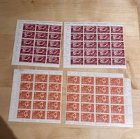 Briefmarken Schweiz 1957 Gotthardbahn 10 Rp. Zeppelin 25 Rp.