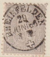 LUXUS Sitzende Helvetia 2Rp, V-O RHEINFELDEN.+++++