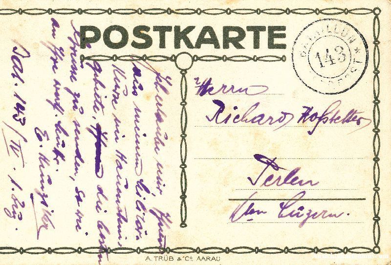 Cartoline postali: Mürren - Mürrenbahn Eiger Litho + 1902 – Usato da Emmenbrücke venduto da teestube 1