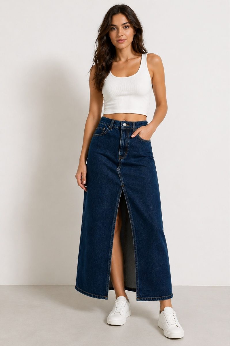 H&M Gonne: Gonna in jeans lunga H&M – Usato da Lugano venduto da mic_zcm7 2