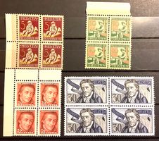 1927 Pro Juventute Viererblock Satz **