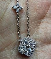 Collier argent diamants de moissanite de 0,4 ct certifié