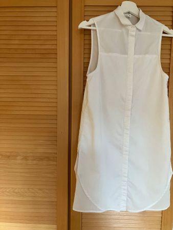 Sommerkleid weiss, klassischer Schnitt ,Gr. XS