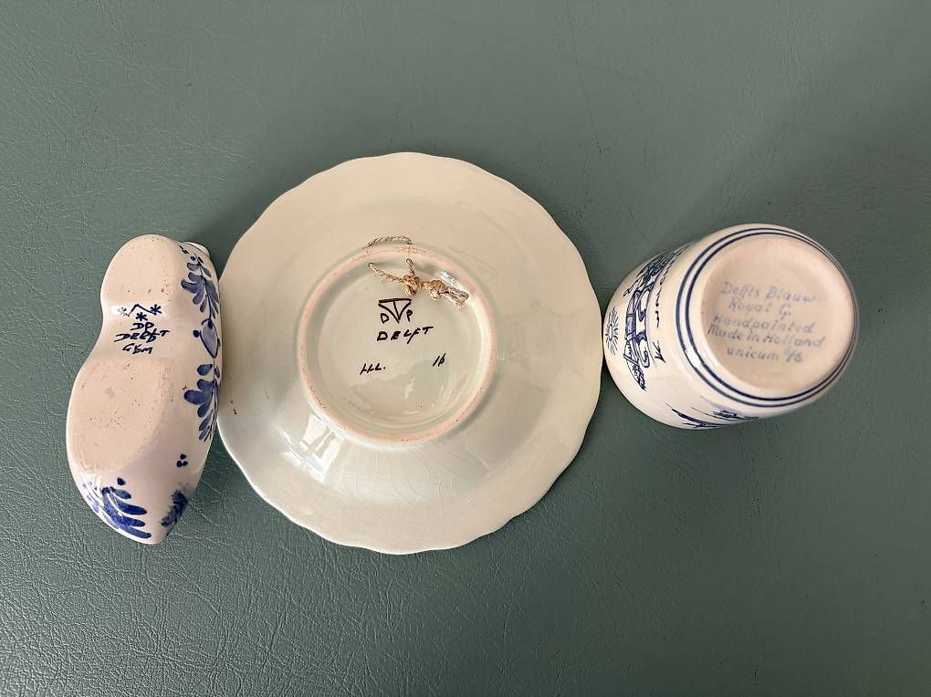 Assiettes: 3 pièces en porcelaine de Delft – D'occasion à Genève par Johnny345 2