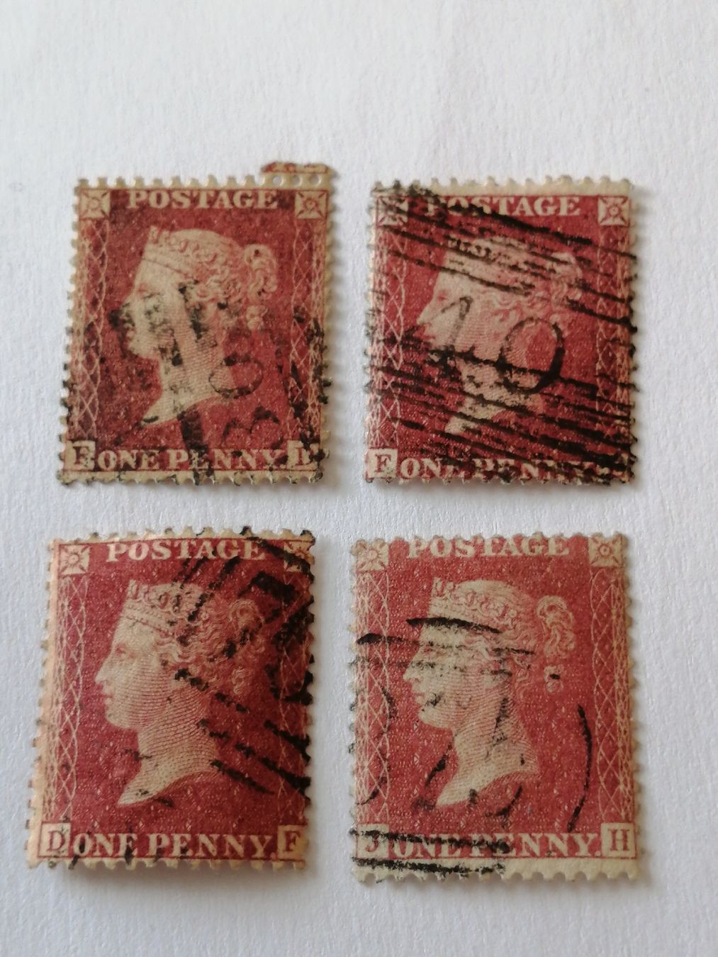 Tutti i francobolli: 4mal One Penny Reds Stars 1856  – Usato da Happerswil venduto da tschergi