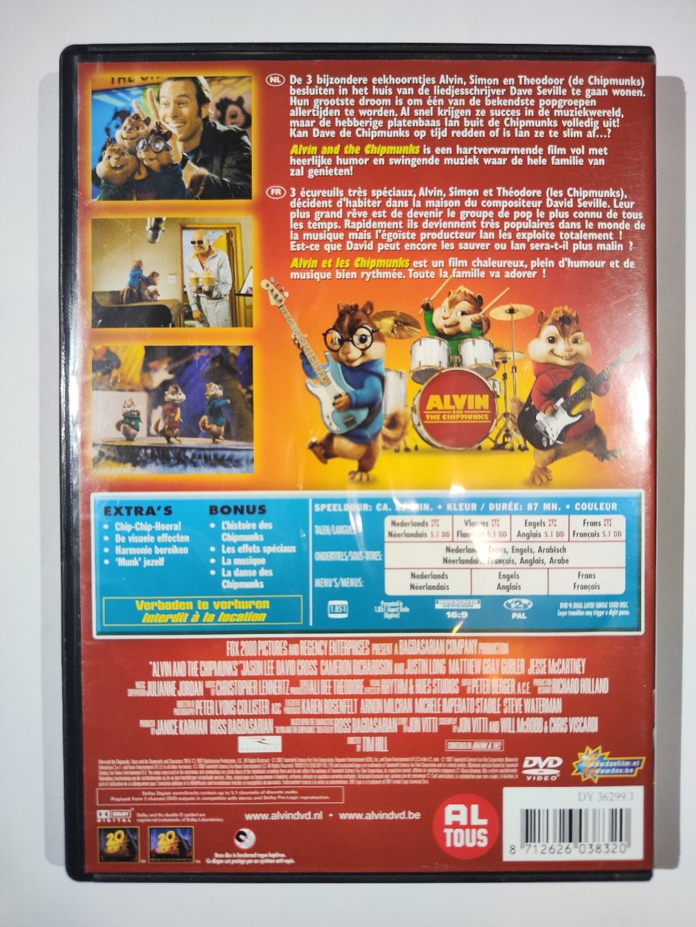 Tutti i DVDs: DVD - Alvin et les chipmunks – Usato da Commugny venduto da Teksen 1