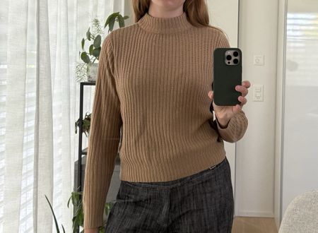 Damen Pullover gerippt beige