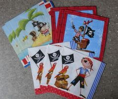 9 Servietten Piraten / 3 Motive je 3 Servietten  (E2)