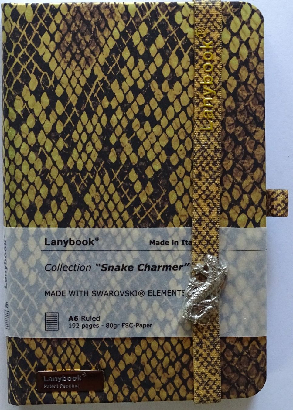 Bücher: Lanybook "Snake Charmer", liniert, golden, A6 – Neu und originalverpackt aus Ebnat-Kappel von kreuzfalz