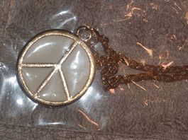 Peace Zeichen, Friedenszeichen, pace, modekette gold, paix