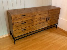 Sideboard GRASBY Home24, Massivholz Pinie, 160 cm