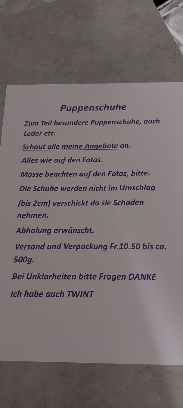 Puppen: Neue Puppenschuhe – Neu (gemäss Beschreibung) aus Muri AG von nindo1 2