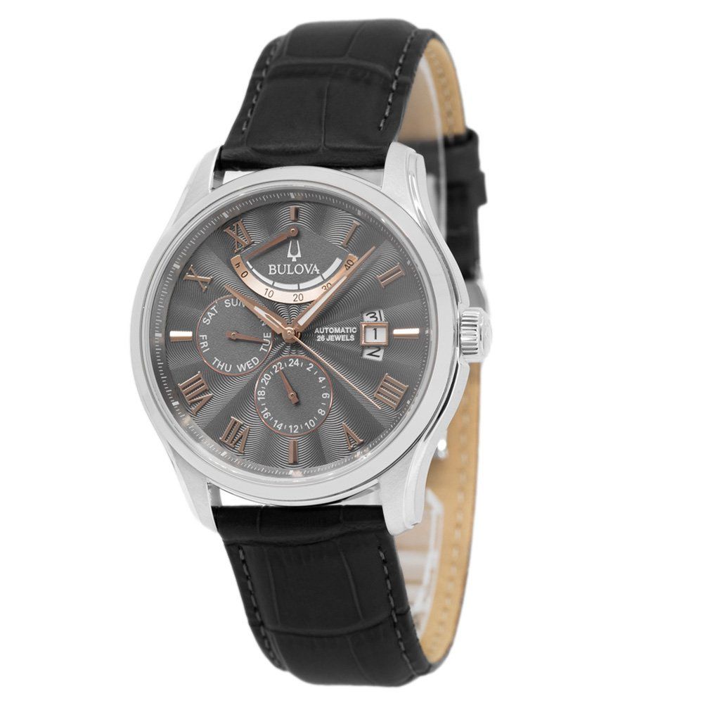 Bulova Orologi: Bulova 96C143 Wilton Grau Automatik – Nuovo e nell'imballaggio originale da Schindellegi venduto da harveystore