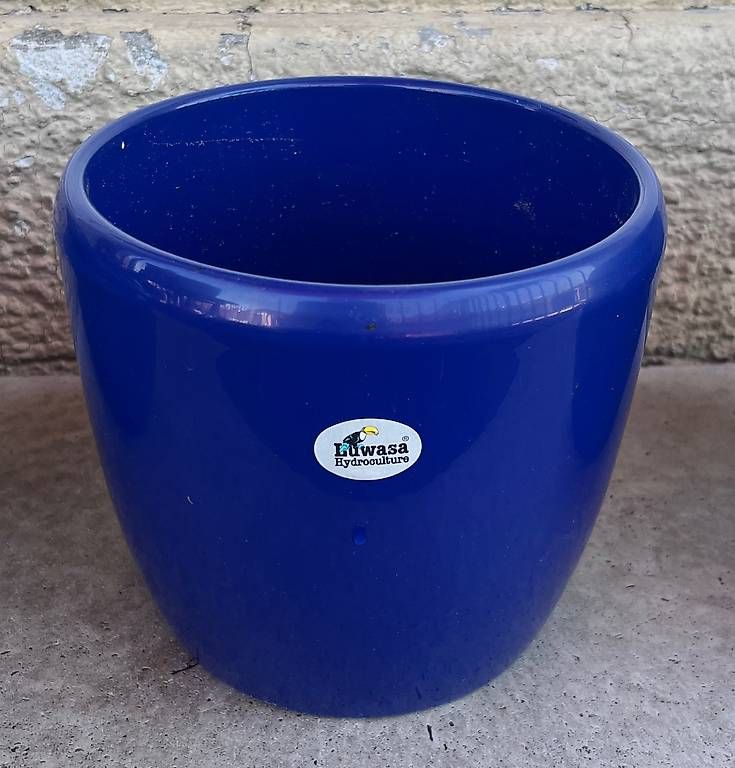 Pots de fleurs: 3 formschöne Tontöpfe Blau – D'occasion à Urdorf par Resumasa 2