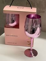 Pink Moet & Chandon Champagne Glasses Set New
