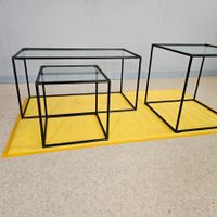 1980 Satztisch Set, Couchtisch Coffee-Table Salontisch Set