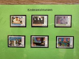 Motivmarken - Kinderzeichnungen meist postfrisch auf 3 selbs