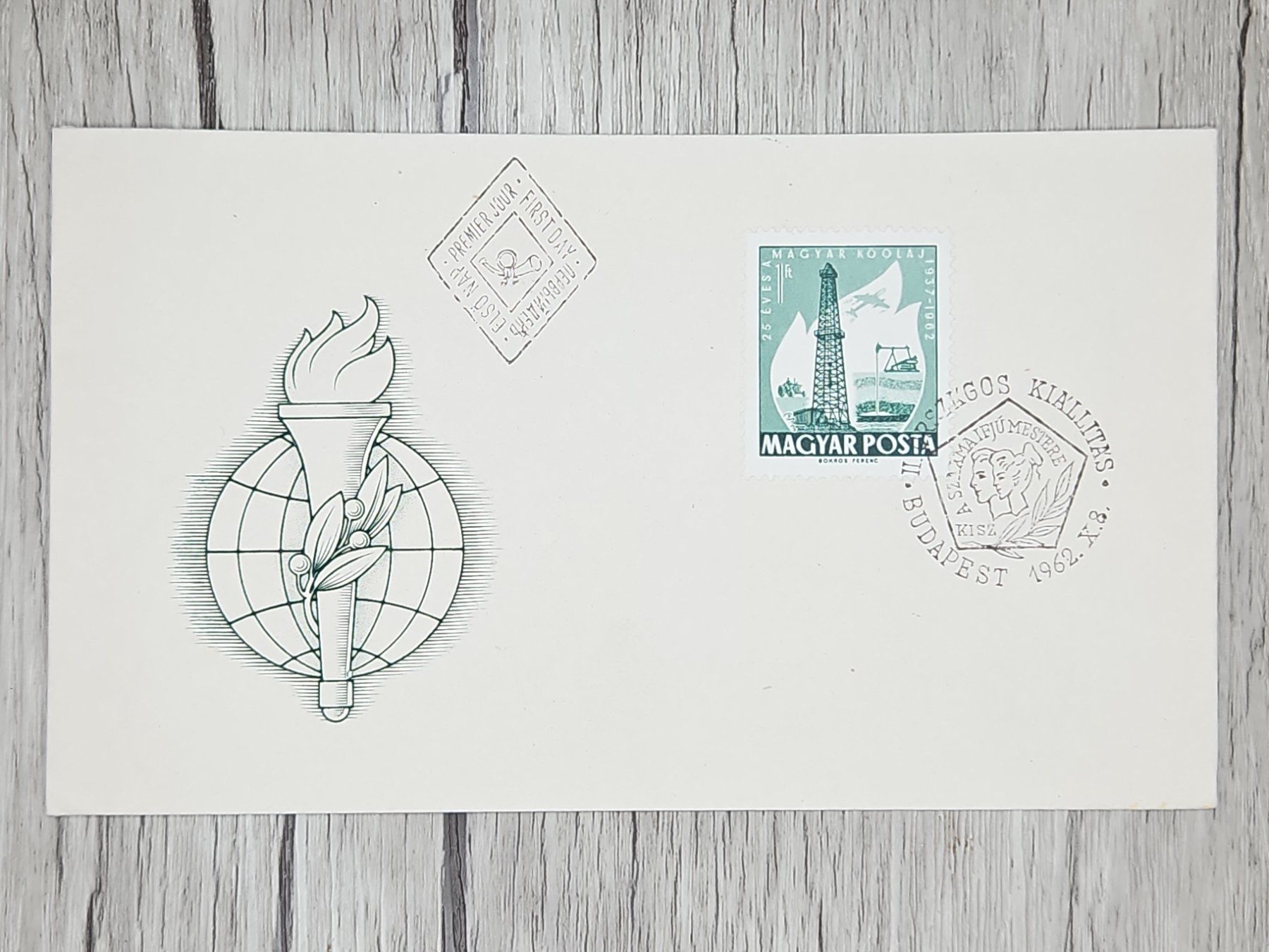 Tutti i francobolli: CL14 Enveloppe + Timbre Hongrie 1962 – Usato da Cousset venduto da Patrick_Collections