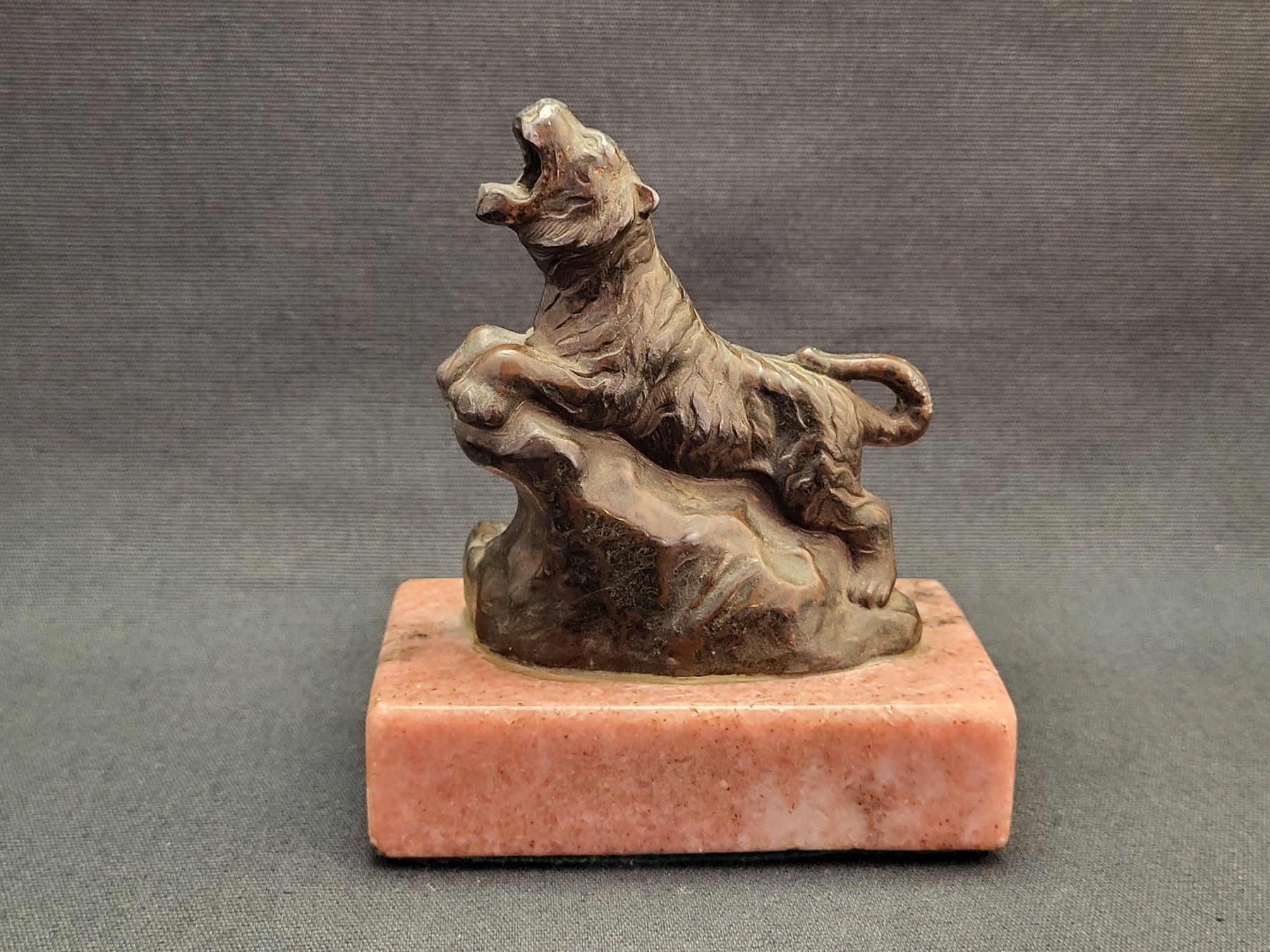 Statuette: Bronze-Tiger auf Marmor-Sockel – Usato da Basel venduto da spinne02 1