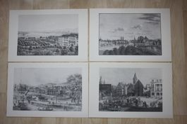 Alte Zürcher Ansichten, 4 Schwarz-Weiss-Bilder