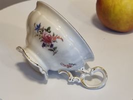 Vintage Hutschenreuther Selb Teetasse – Blumen & Goldrand