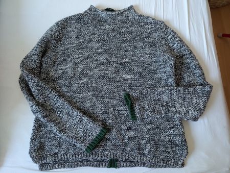 Dunkelblau-weisser Pulli von Opus, Grösse 38