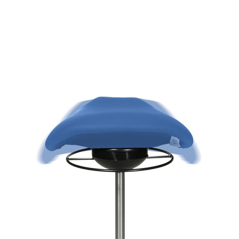 Sgabelli: Sattelsitz-Hocker BLAU mit Schwing-Mechanismus – Nuovo e nell'imballaggio originale da Schaffhausen venduto da Praxis-Nova 4