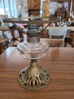Öllampe Messing Glas Vintage
