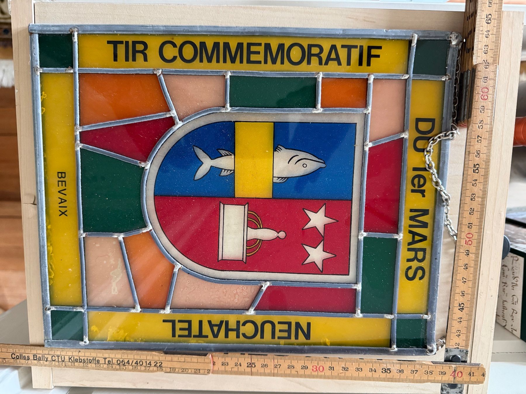 Sonstige Antiquitäten & Kunst: Du 1er Mars Neuchâtel Bleiverglasung Top Zustand 24x30 – Gebraucht aus Wöschnau von Vinsale 7