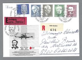 1978, DUNANT, SONDERFLUG BERN-GENF 24.10.78 + VIGNETTE