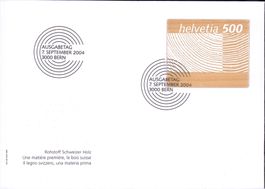 2004 FDC Schweizer Holz         KW 25.00