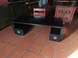 Lowboard schwarz Fernsehmöbel asiatisch