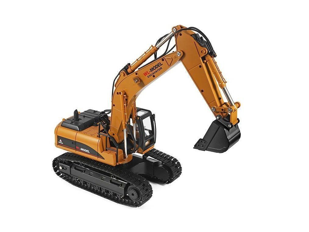 Modellismo RC: RC Schaufelbagger - RC Bagger Digger, RTR-Set mit Rauchmodul – Nuovo e nell'imballaggio originale da Entlebuch venduto da Hebu