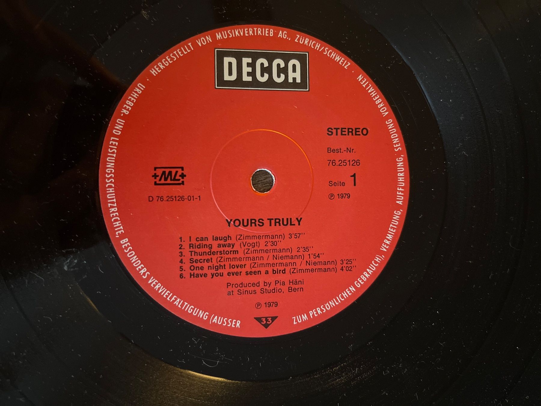 Dischi in vinile: A411/Yours Truly – Usato da Frutigen venduto da Philippe_jsp 2
