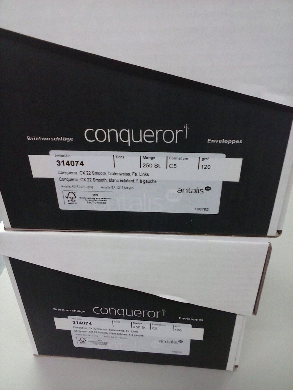 Buste & buste per spedizione: 400 Conqueror Couverts CX mit Fenster – Nuovo e nell'imballaggio originale da stäfa venduto da brandy66