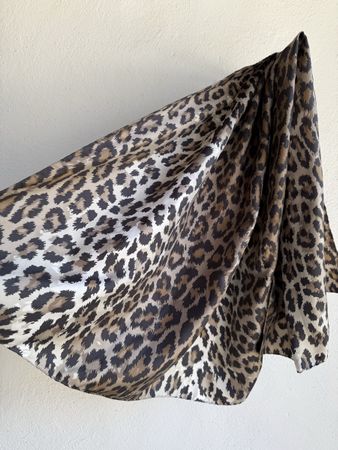 Seidentuch Foulard Seidenfoulard 100% Seide Leopardenmuster