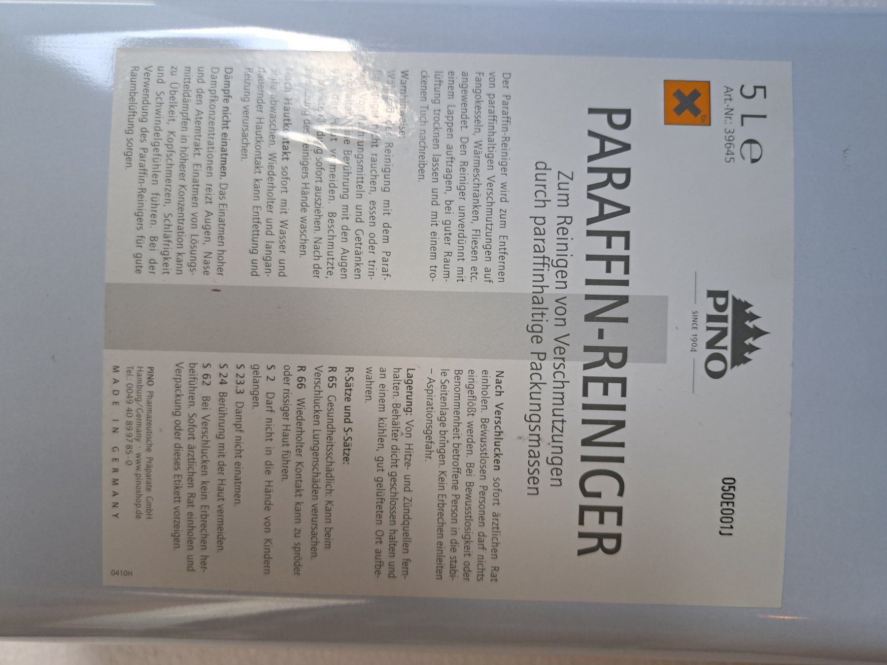 Pflegeprodukte: Paraffin-Reiniger Pino 5lt – Gebraucht aus Grossdietwil von hufi10 1