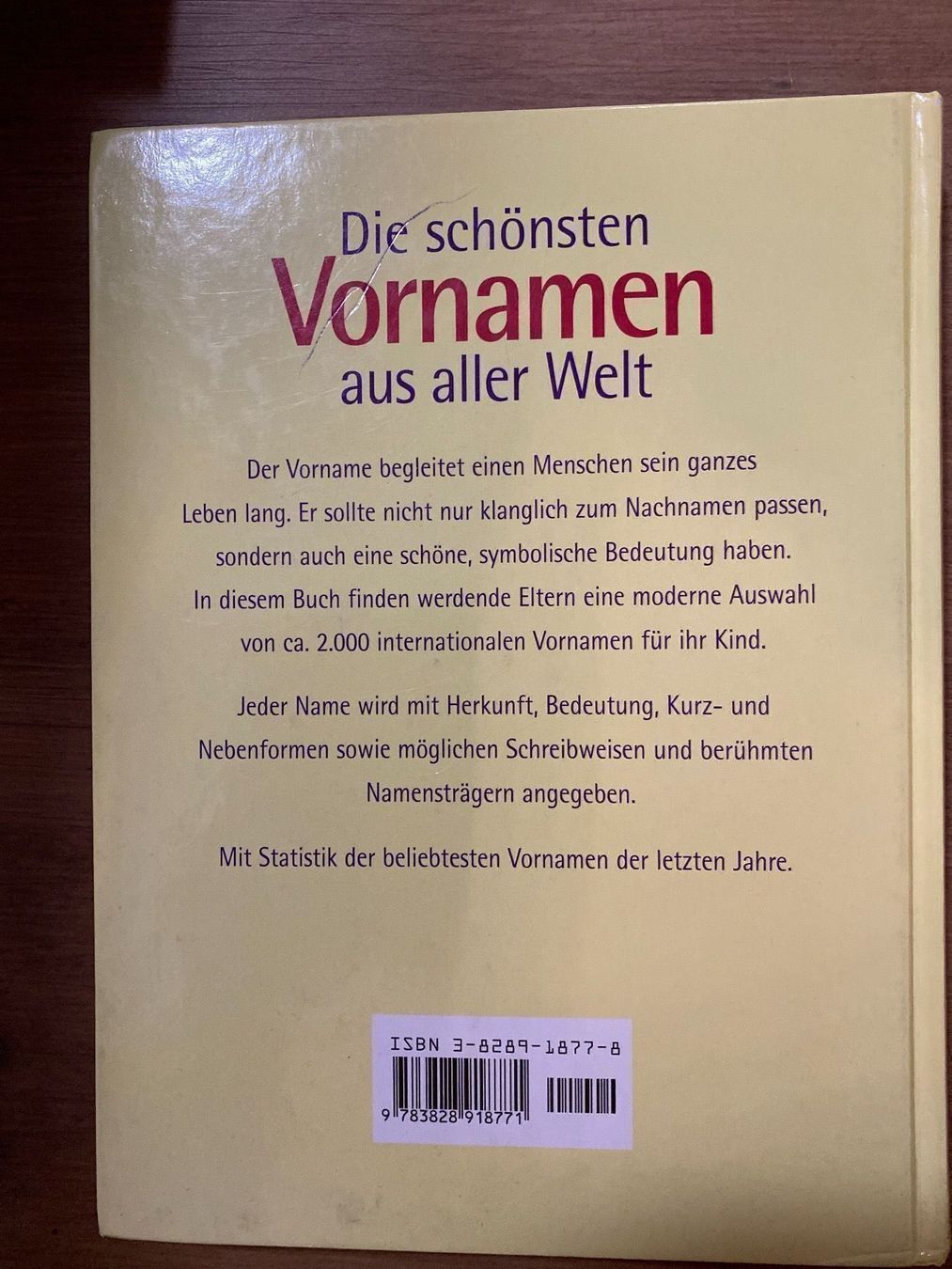 Libri: Buch Die schönsten Vornamen – Usato da Raron venduto da cathy123 1