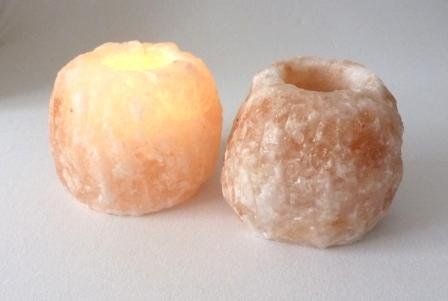 Portacandele: Salzkristall- Teelicht – Nuovo e nell'imballaggio originale da Mauren venduto da Yeelen