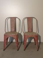 Paar Vintage/Shabby Chic Tolix Metall-Stühle - Design- ....