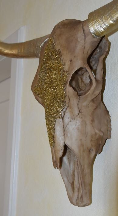 Tutte le decorazioni: Kuhschädel Deko gold – Nuovo e nell'imballaggio originale da Menziken venduto da _Goldis_ 5