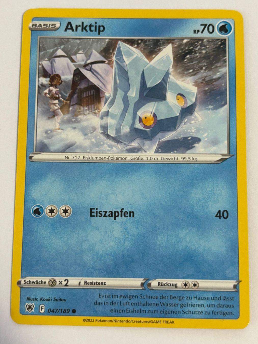 Pokémon Sammelbilder & Trading cards: Pokemon-Karte Arktip 047/189 – Gebraucht aus Herisau von Seyashop1