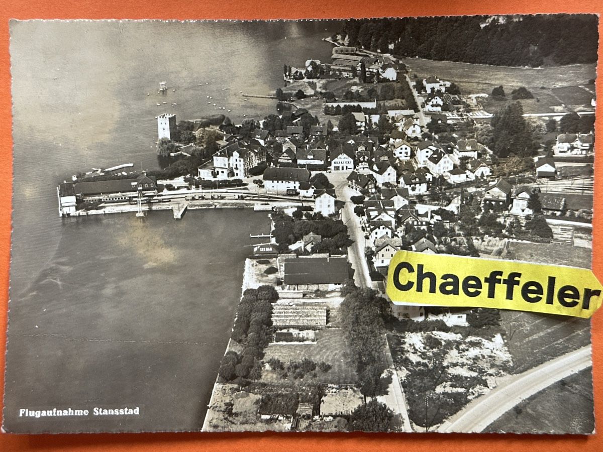 Cartoline postali: 1949 Luftbildaufnahme Stansstad  – Usato da Zürich venduto da Chaeffeler