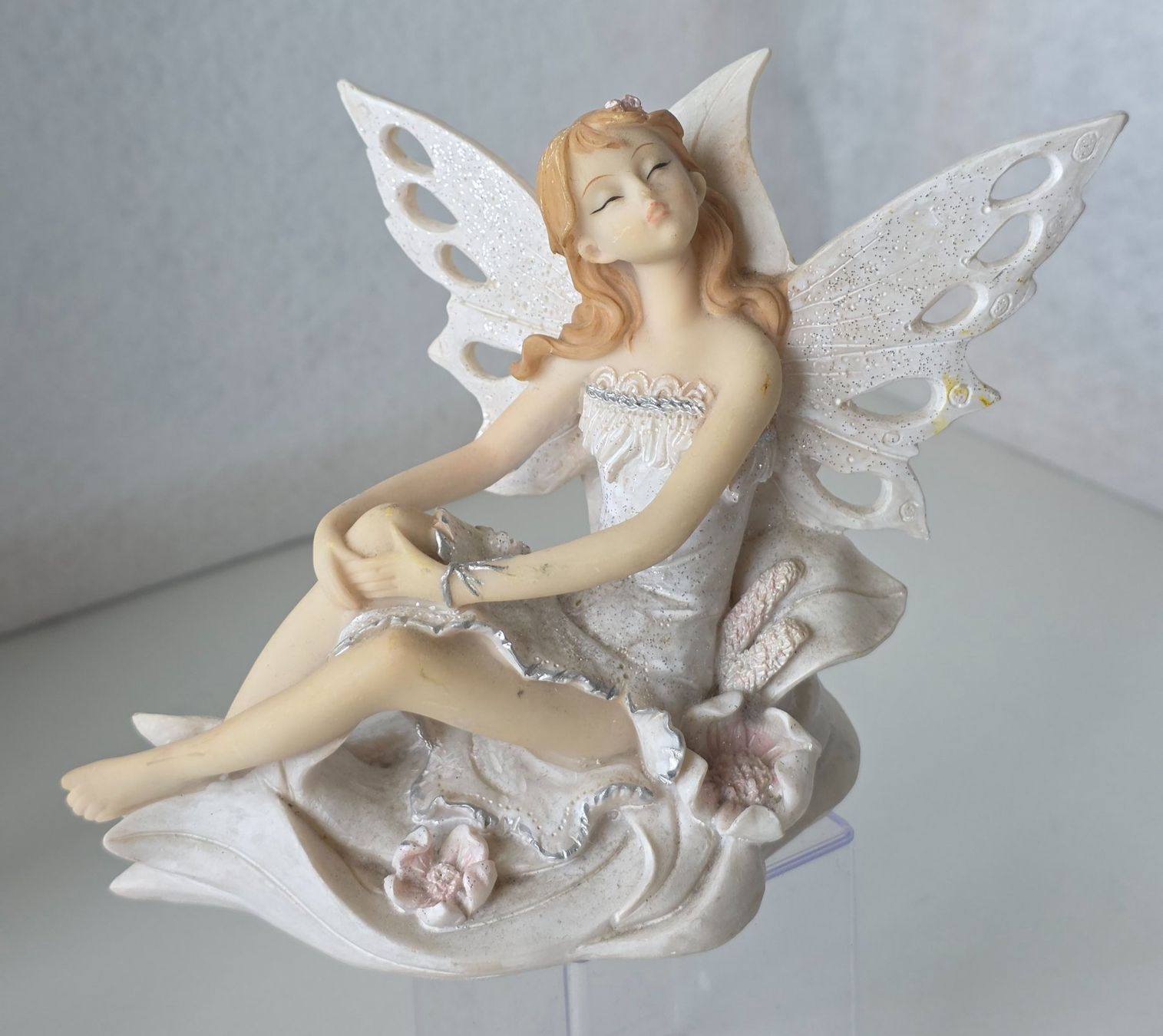 Statuette: vintage 70/80er Elfenfigur Feenfigur sitzend Fee Elfe – Nuovo (secondo la descrizione) da Dürnten venduto da Bachtelsurfer 3