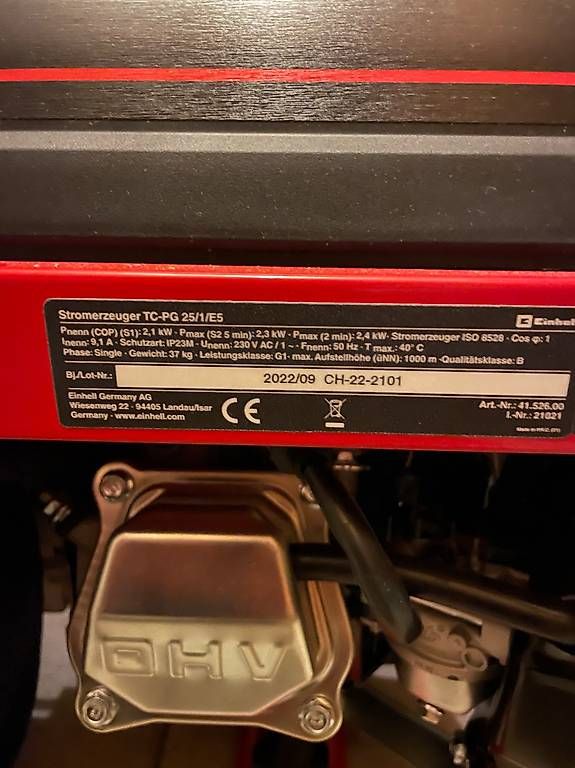 Einhell Stromgeneratoren: Einhell Stromgenerator TC-PG 25/1/E5  2.1 kW – Gebraucht aus Oberengstringen von pic_l9pp 2