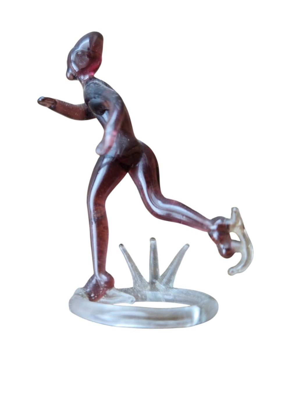 Statuette: Figur Glas Schlittschuhläufer – Usato da Mörschwil venduto da wunderkiste44 5